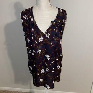 Ann Taylor LOFT Sleeveless Floral Print Top in Sz XL
